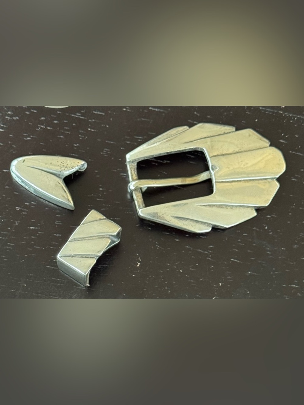 Vintage Sterling Silver Jean Taylor for Tom Taylor Belt Buckle Set - Unisex